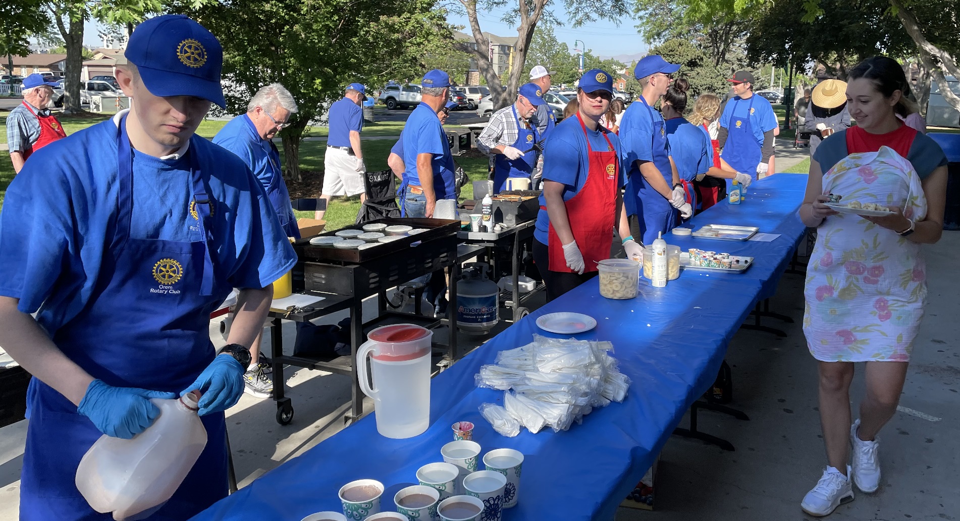 Students during Pancake Breakfast