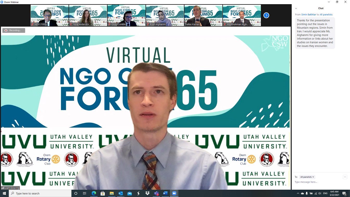 CSW65 Delegation Liam